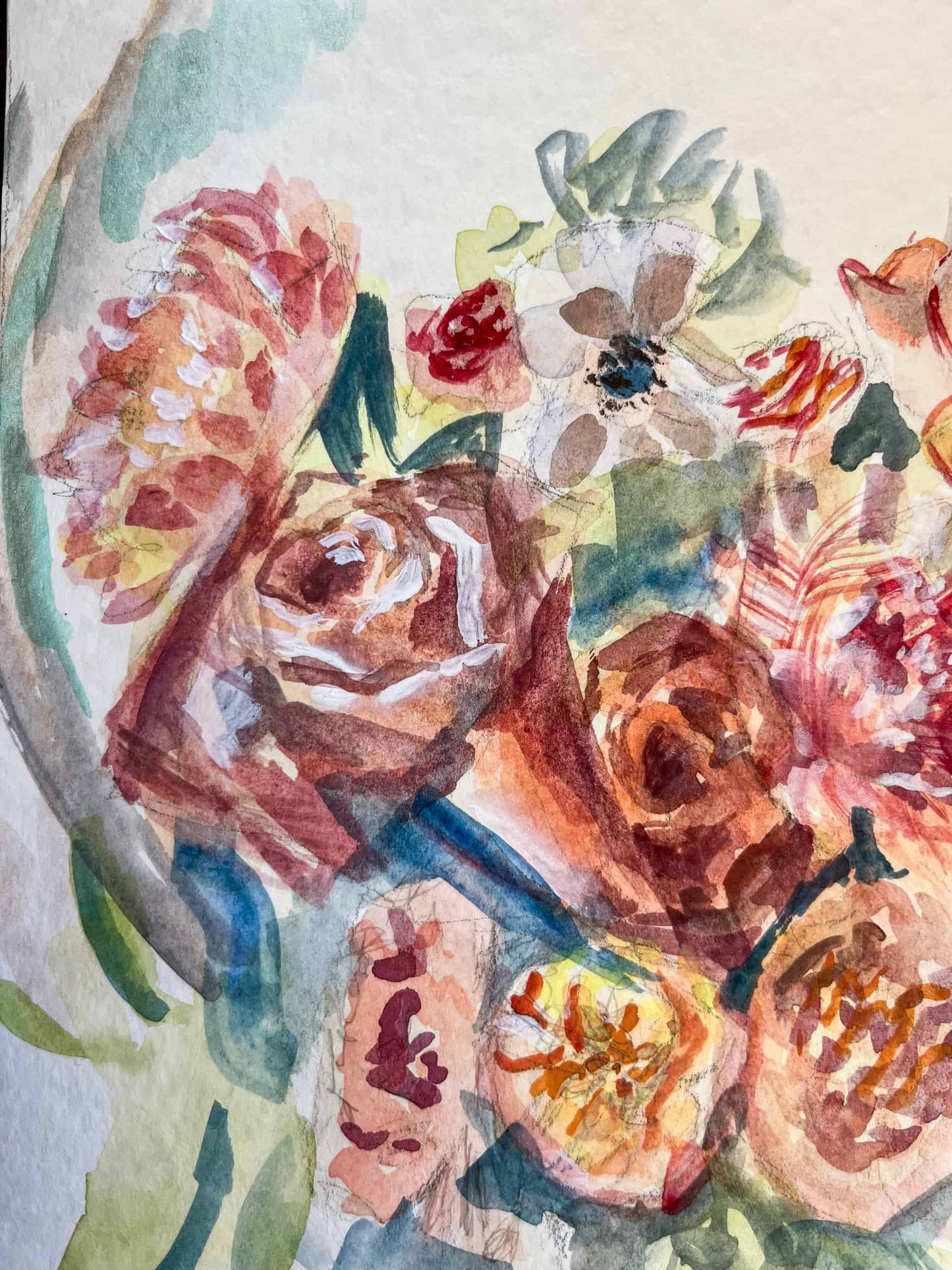 Bridal Bouquet Sketch