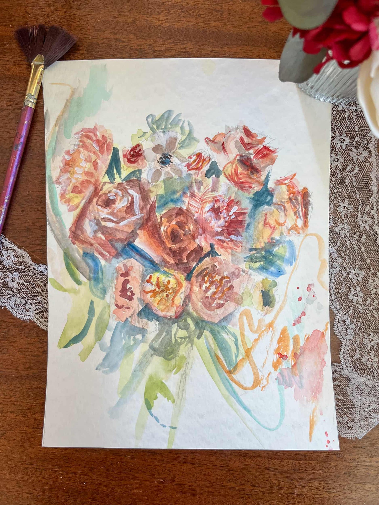 Bridal Bouquet Sketch
