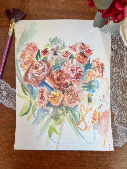 Bridal Bouquet Sketch