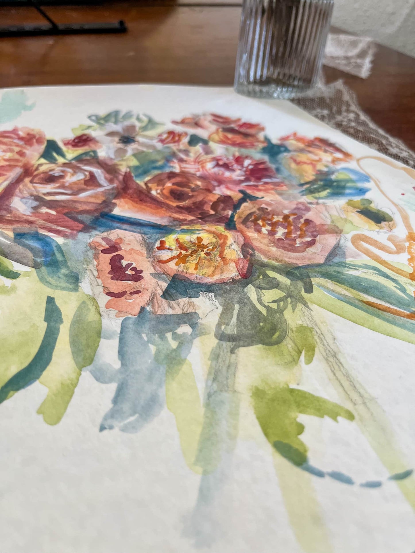 Bridal Bouquet Sketch